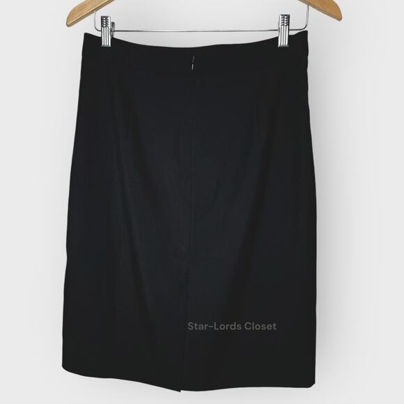 Banana Republic Size 6 Black Stretch Pencil Skirt Career Office Business Core - Picture 4 of 6